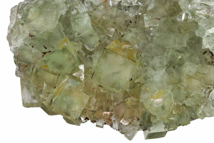 Green Cubic Fluorite Crystal Cluster - Morocco #164553